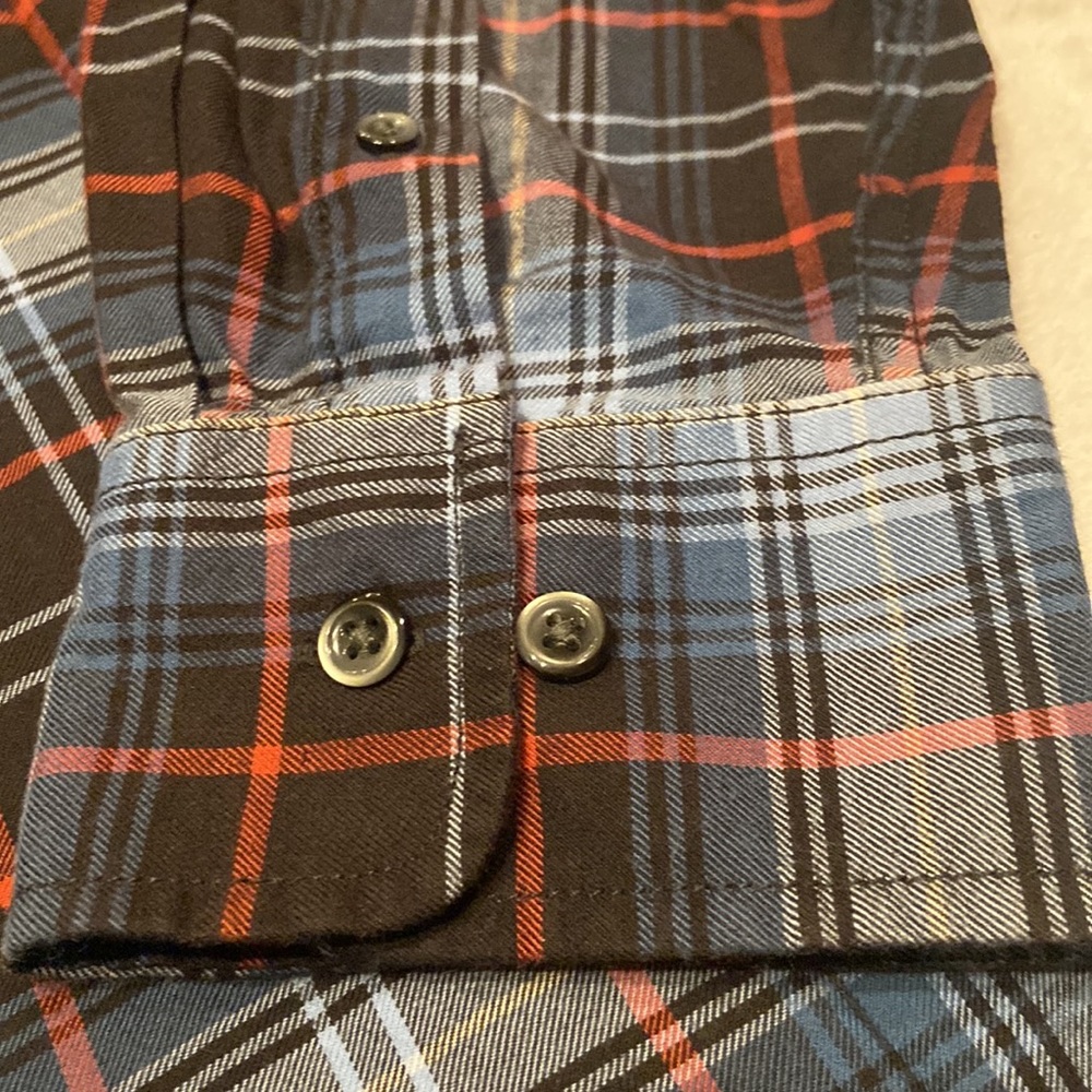 NWT GAP Size Large Fitted Plaid Button Down Shirt 100% Cotton - Picture 4 of 6